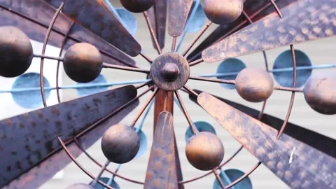 Backyard Windmill 5 Stock Footage 147843665