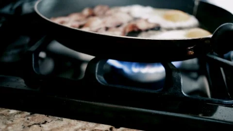 Bacon and Eggs Stock Footage 267820658
