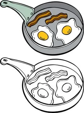 Bacon and eggs Stock Illustration