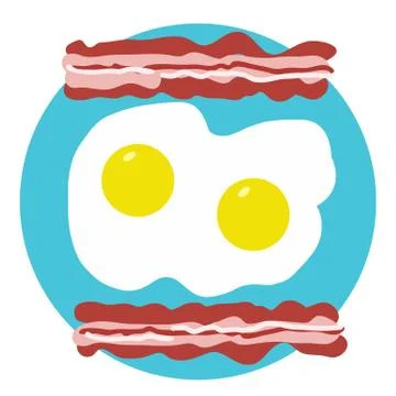Bacon and Eggs Stock Illustration