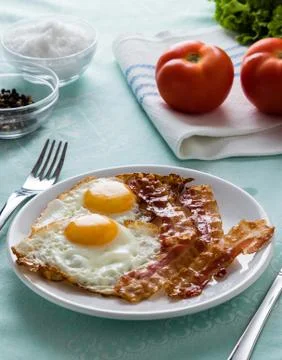 Bacon and eggs Stock Photos