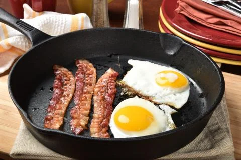 Bacon and eggs Stock Photos