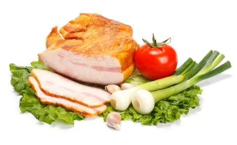 Bacon and vegetables Stock-Fotos