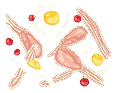 Bacon background Stock Illustration