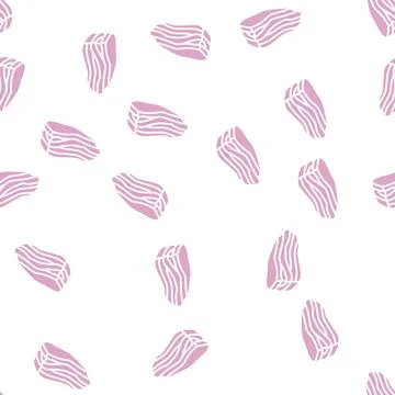 Bacon beef glyph seamless pattern 스톡 일러스트
