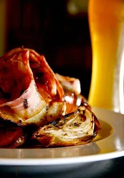 Bacon &amp; beer Stock Photos