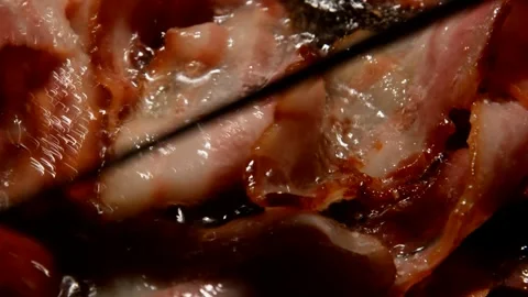 Bacon is being prepared Stock Footage 250341284