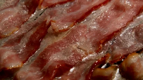 Bacon is being prepared Stock Footage 250346968