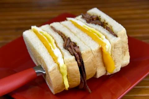 Bacon Breakfast Sandwich 写真素材