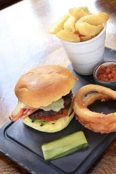 Bacon burger Stock Photos