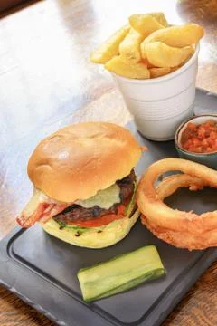 Bacon burger Stock Photos