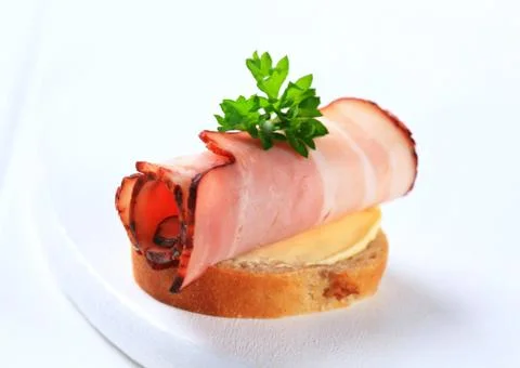 Bacon canape Stock Photos