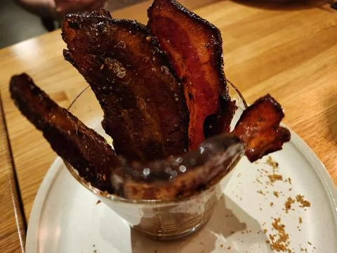 "Bacon candy" dish Foto stock