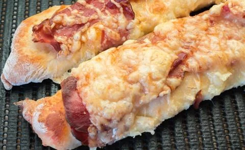 Bacon Cheese Bread Stock Photos