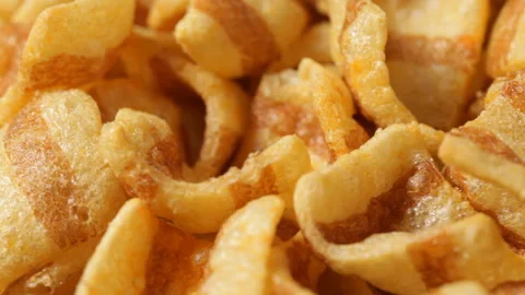 Bacon chips Stock Footage 90379402