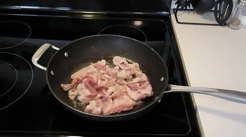 Bacon Cooking Stock Footage 10724399