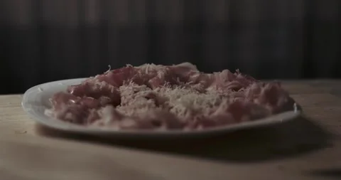 Bacon dish topped Video stock 162829776