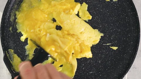 Bacon, eggs, cheese, and toasted bread. English breakfast recipe Video stock 225921673