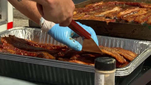 Bacon flip Stock Footage 163482318