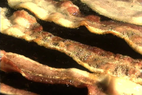 Bacon Frying Pan 2 Stock Footage 101063