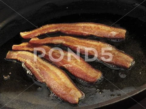 Bacon Frying In A Skillet