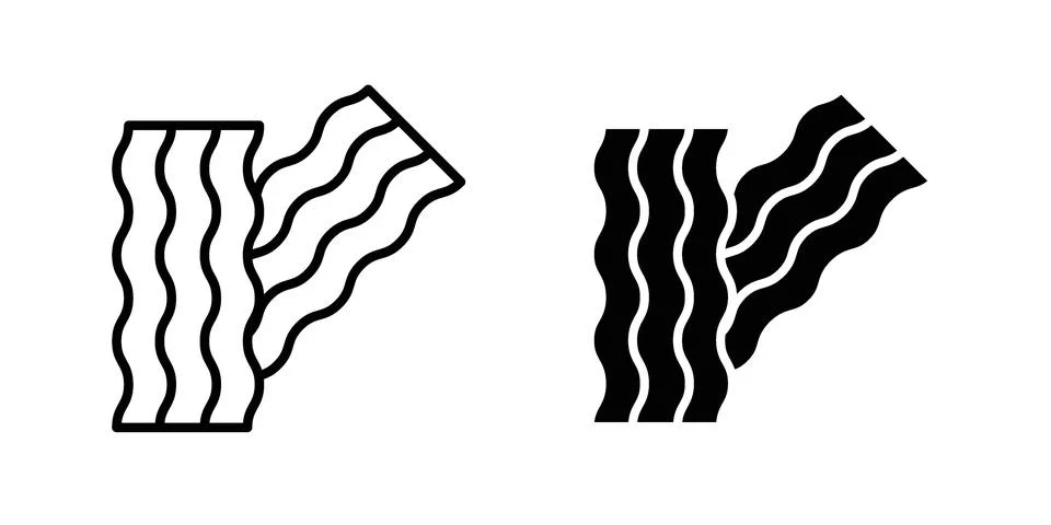 Bacon icon for design projects and web UI Stock-Illustration