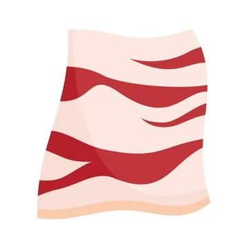 Bacon icon in flat style Stock Illustration