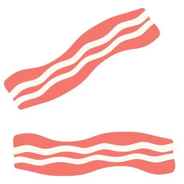 Bacon icon. flat style. Stock Illustration