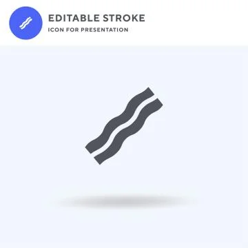 Bacon icon vector, filled flat sign, solid pictogram isolated on white, logo イラスト素材