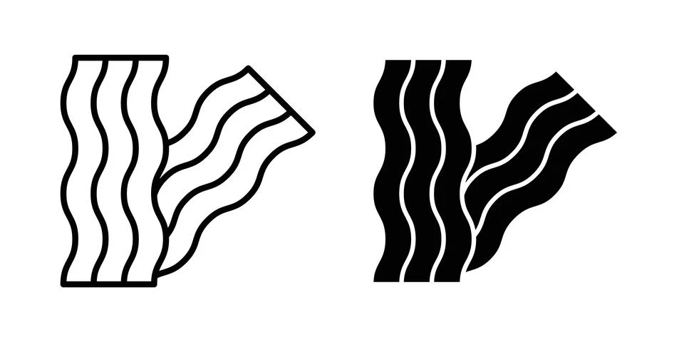 Bacon icon vector, symbol, logo illustrations Stock Illustration