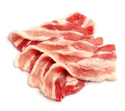 Bacon isolated Foto stock