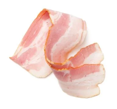 Bacon Isolated on White Background Stock Photos