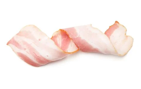 Bacon Isolated on White Background Stock Photos