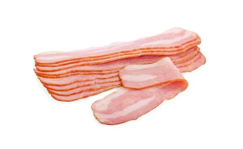 Bacon isolated on white background Foto stock