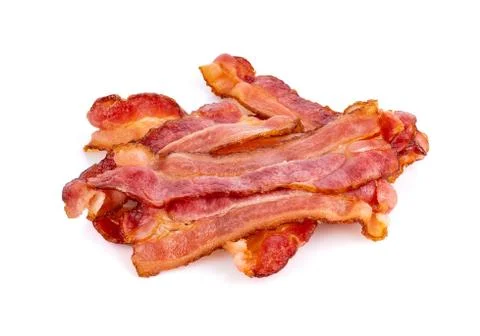 Bacon isolated on white background Foto stock
