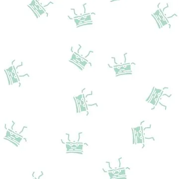 Bacon meat character glyph vector seamless pattern Illustrazione stock