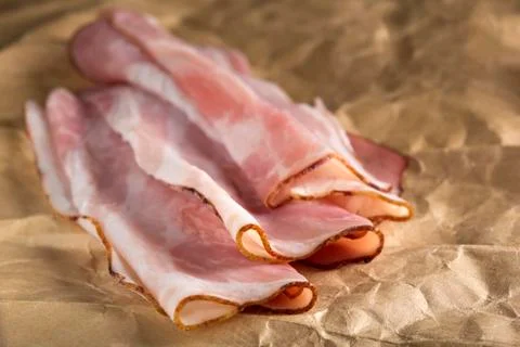Bacon on paper Stock Photos