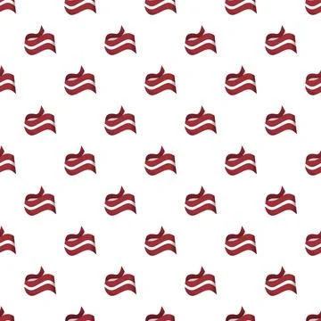 Bacon pattern creating a delicious breakfast background Stock Illustration