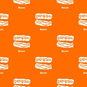 Bacon pattern orange 스톡 일러스트