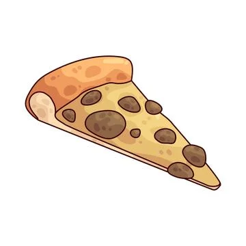 Bacon pizza illustration Stock Illustration
