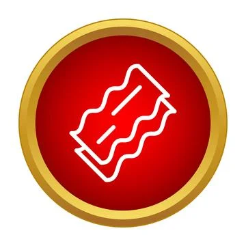 Bacon rasher slices outline web icon design イラスト素材