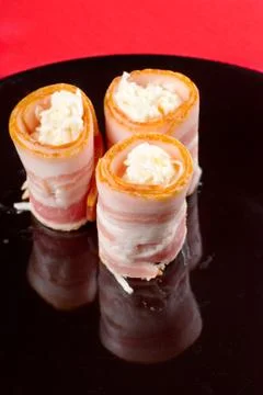 Bacon rolls Stock Photos