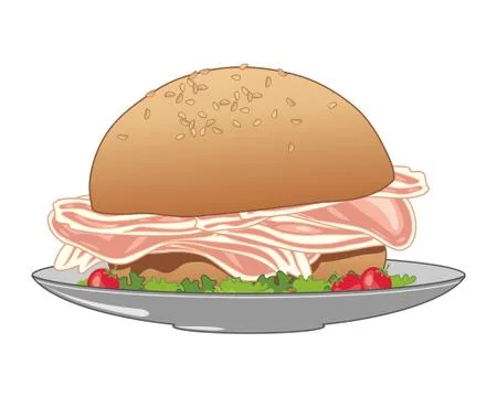 Bacon sandwich Stock Illustration