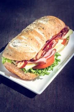 Bacon sandwich Foto stock