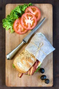 Bacon sandwich Stock Photos