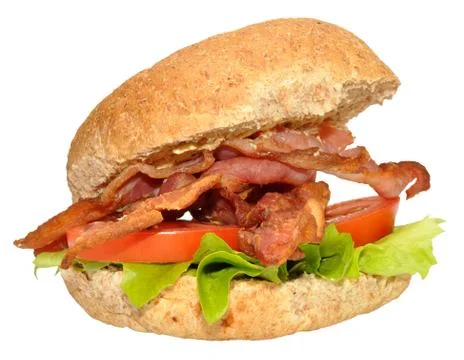 Bacon Sandwich Roll Stock Photos