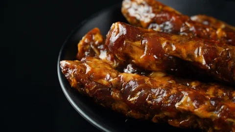 Bacon Sausage Stock Footage 111630594