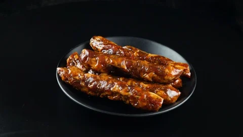 Bacon Sausage Stock Footage 111632800