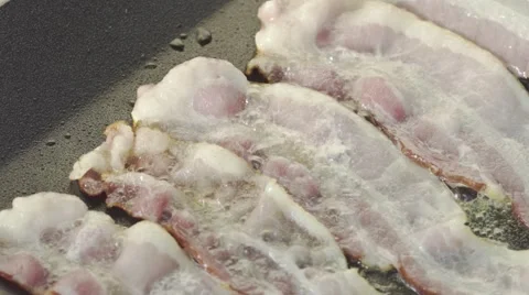 Bacon Sizzling Stock Footage 61215367