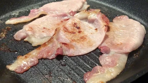 Bacon sizzling Stock Footage 154542090